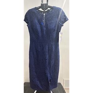 NWT Women's size 10 J S Collection Blue Lace Dress